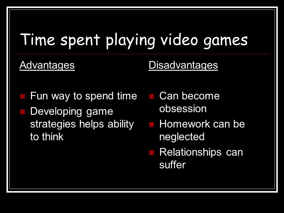 Disadvantages of playing computer games